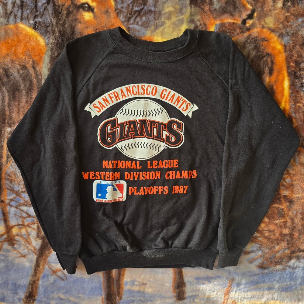 Vintage San Francisco Giants 1897 MLB NL West Champs Raglan Crewneck sz Medium